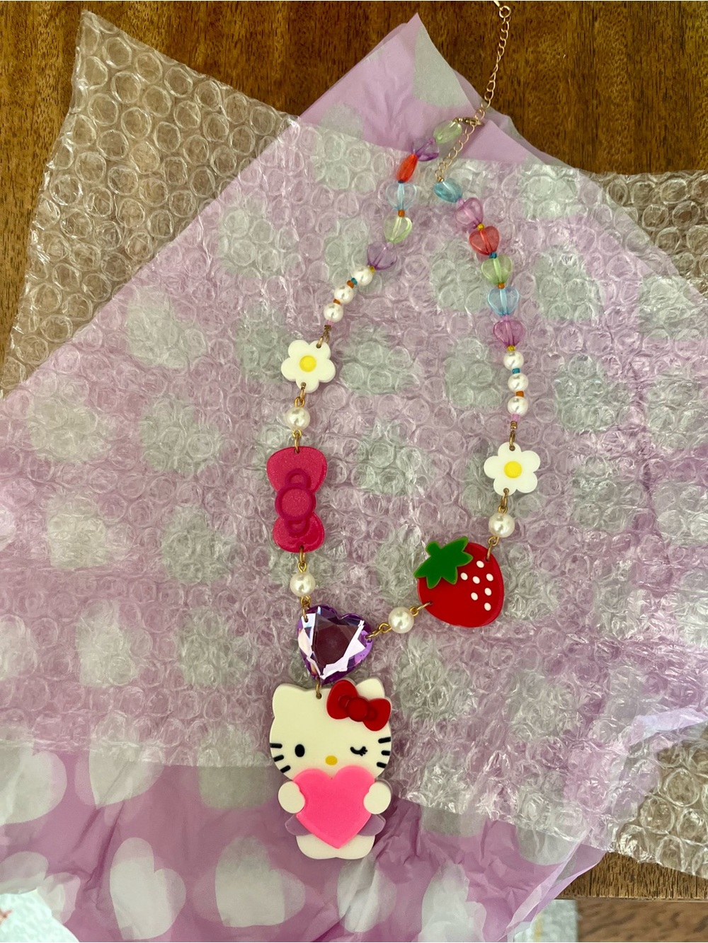 New in box Irregular Choice x Hello Kitty and Friends heart kindness necklace
